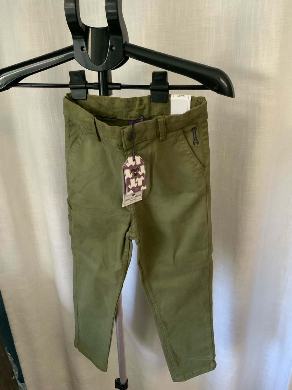 Sergent Major Pants Boys Size 6 Ans 116CM Green Cotton